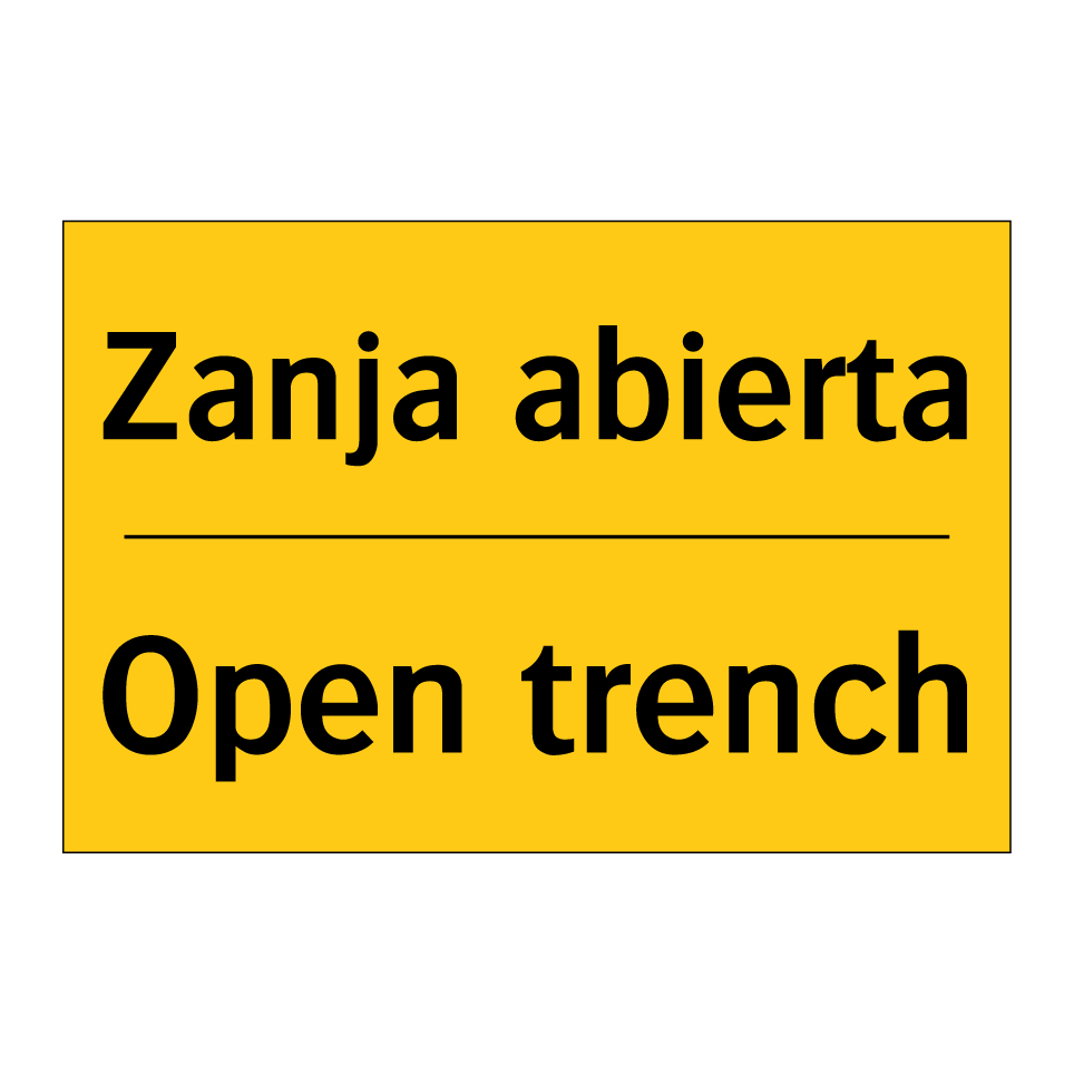 Zanja abierta - Open trench
