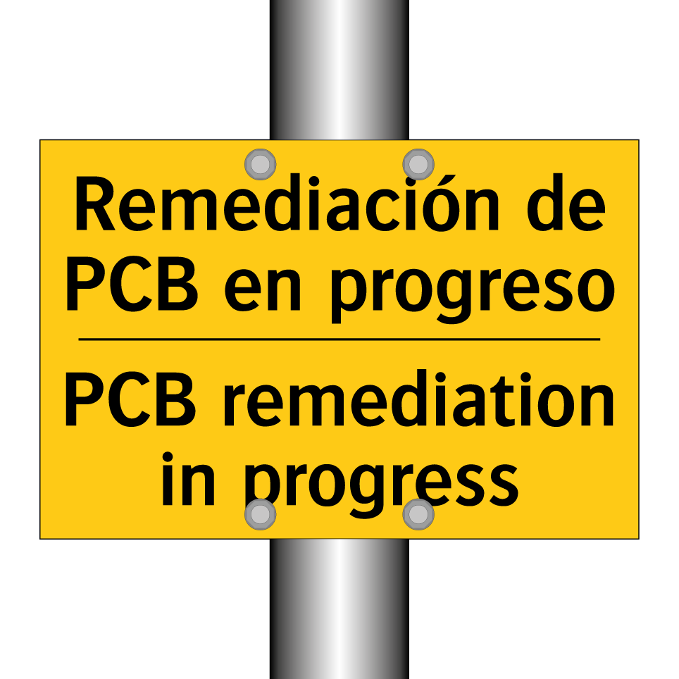Remediación de PCB en progreso - PCB remediation in progress