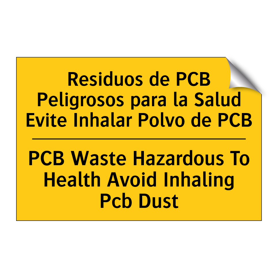 Residuos de PCB Peligrosos para la Salud Evite Inhalar Polvo de PCB - PCB Waste Hazardous To Health Avoid Inhaling Pcb Dust