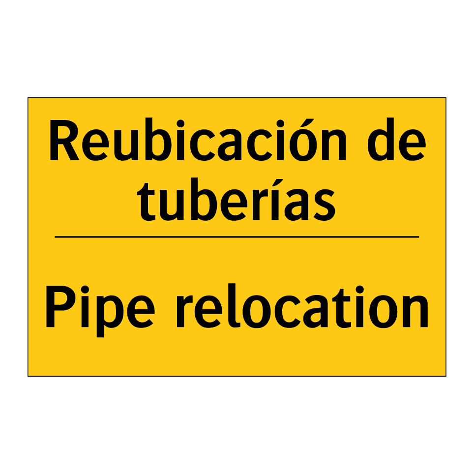 Reubicación de tuberías - Pipe relocation