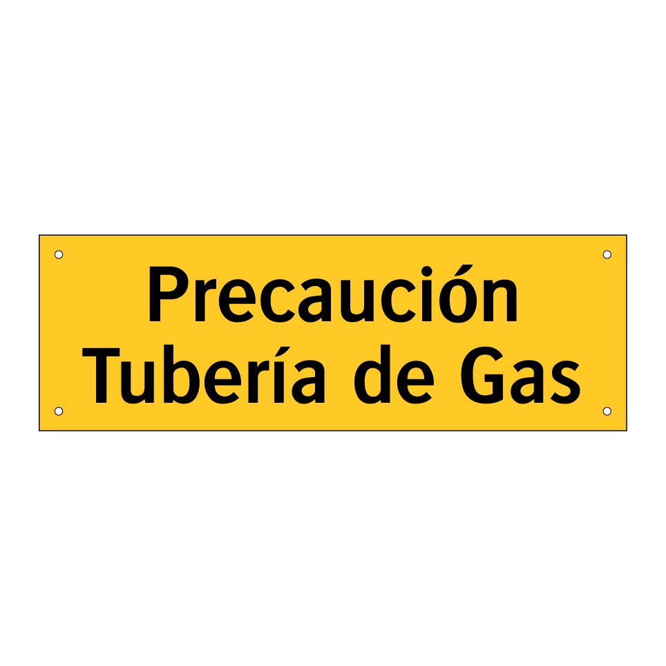 Precaución Tubería de Gas