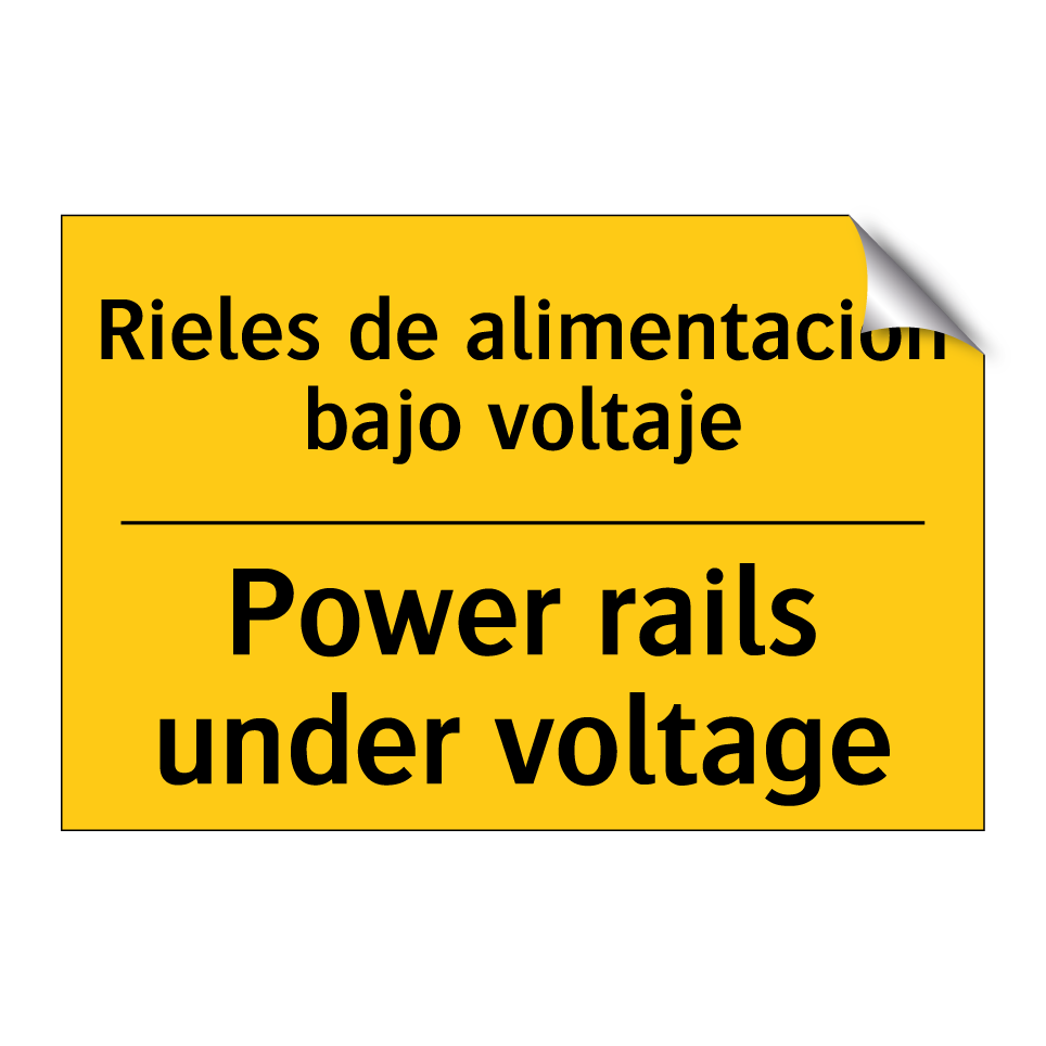Rieles de alimentación bajo voltaje - Power rails under voltage