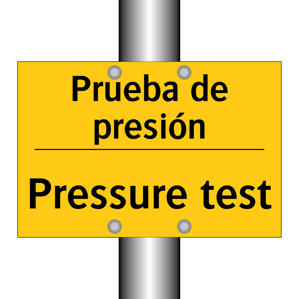 Prueba de presión - Pressure test