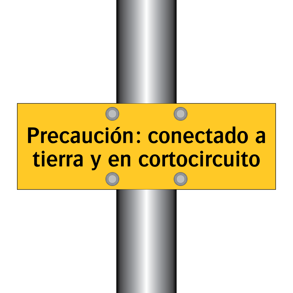 Precaución: conectado a tierra y en cortocircuito