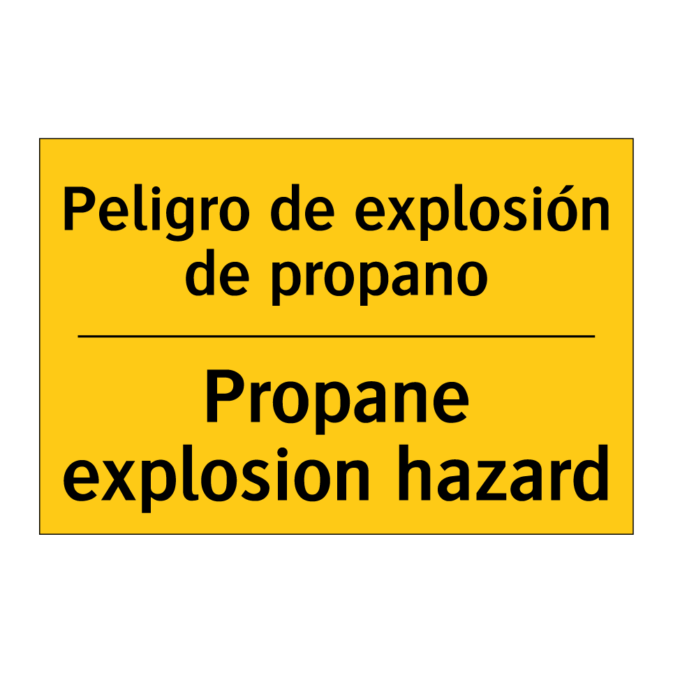 Peligro de explosión de propano - Propane explosion hazard
