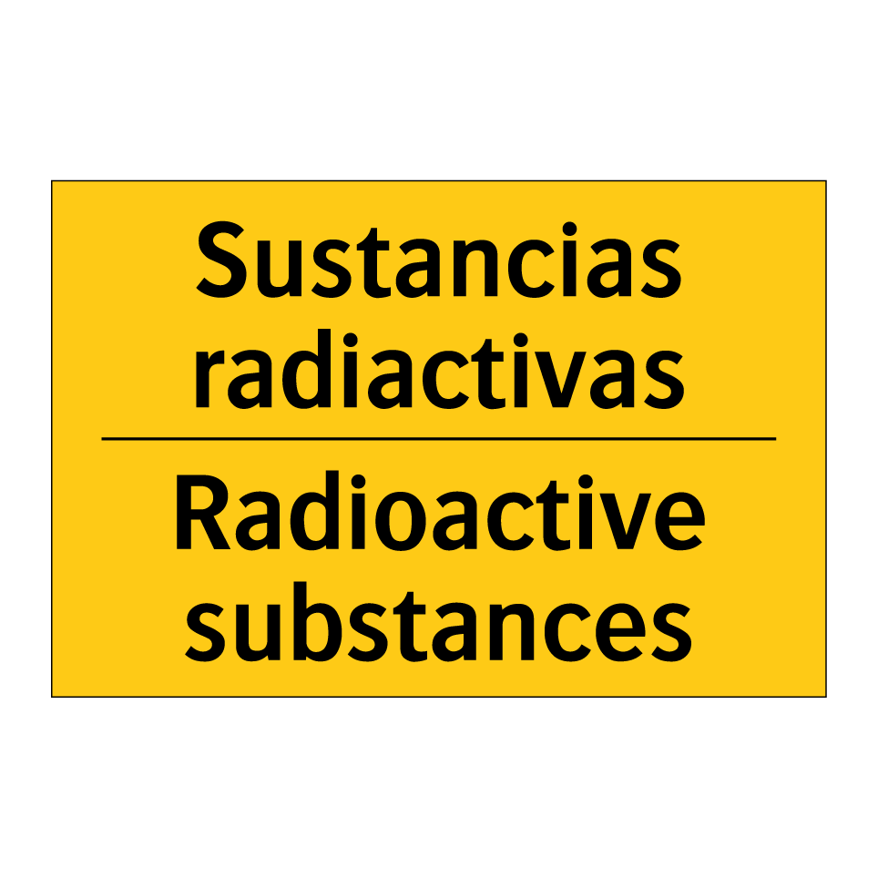 Sustancias radiactivas - Radioactive substances