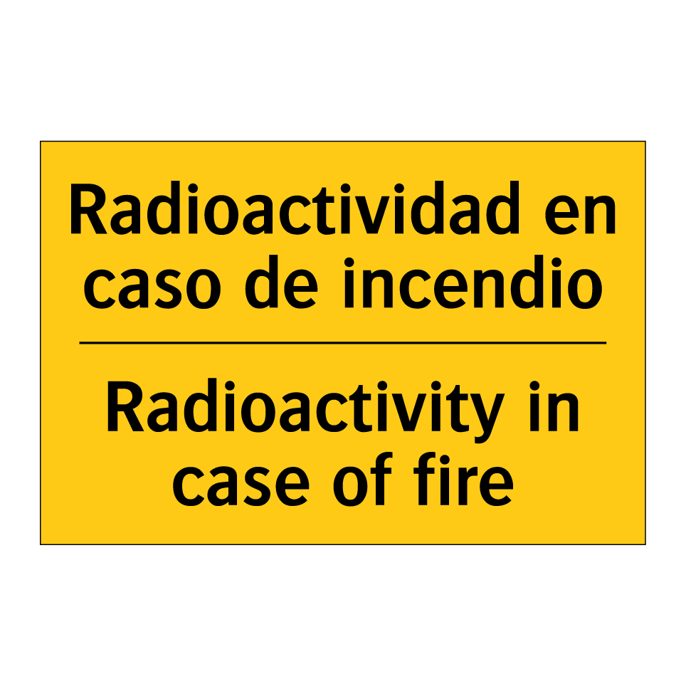 Radioactividad en caso de incendio - Radioactivity in case of fire