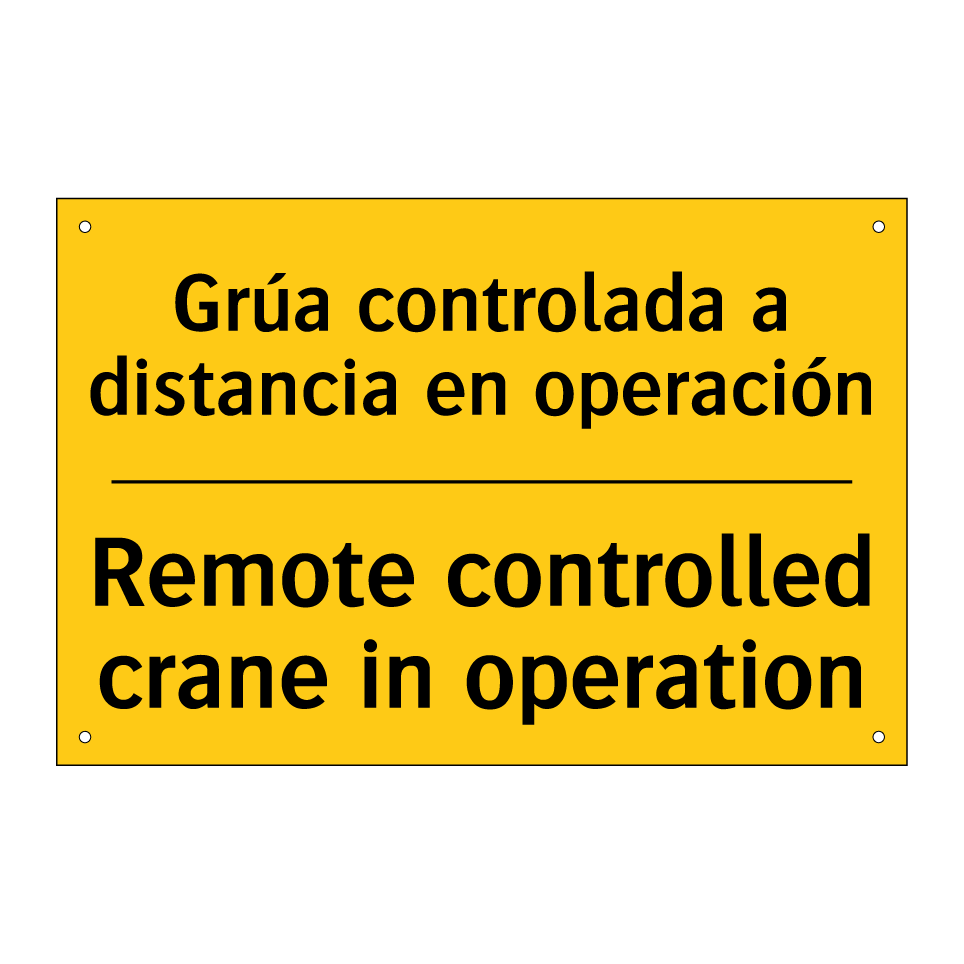 Grúa controlada a distancia en operación - Remote controlled crane in operation