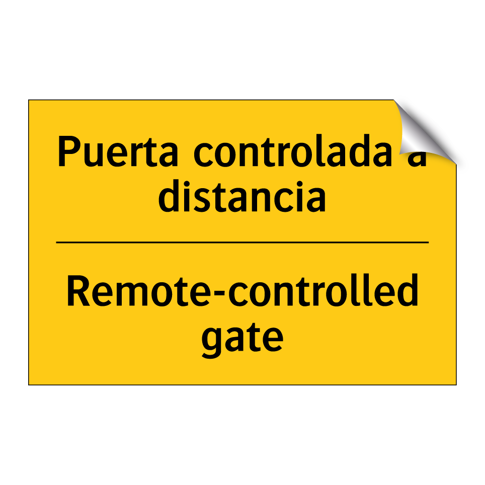 Puerta controlada a distancia - Remote-controlled gate