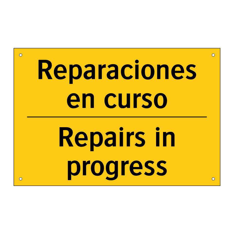 Reparaciones en curso - Repairs in progress