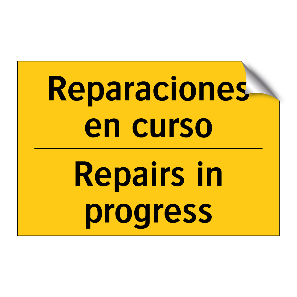 Reparaciones en curso - Repairs in progress