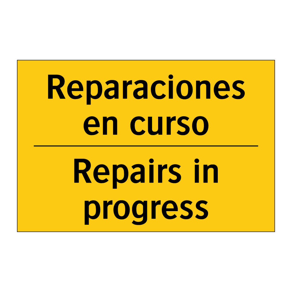 Reparaciones en curso - Repairs in progress