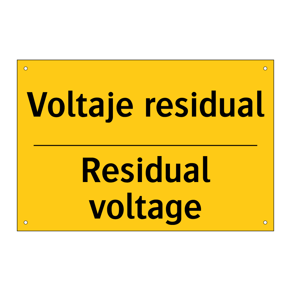 Voltaje residual - Residual voltage
