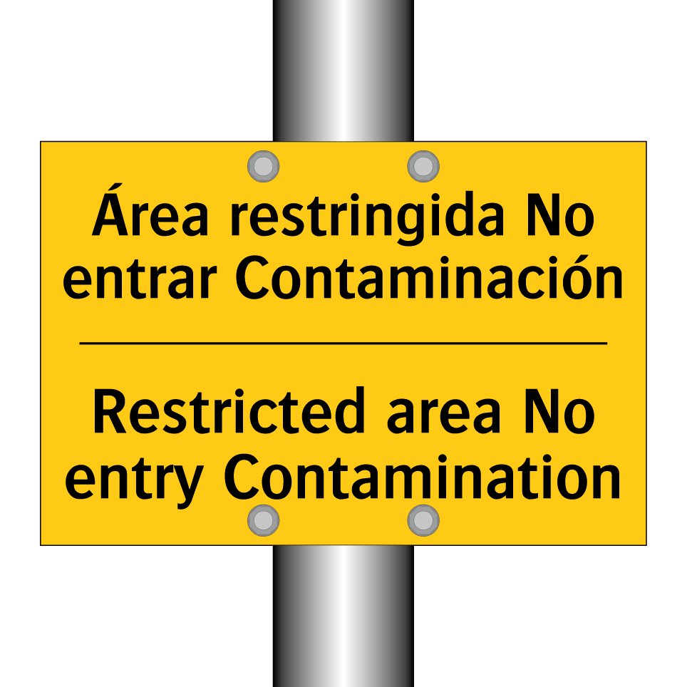Área restringida No entrar Contaminación - Restricted area No entry Contamination
