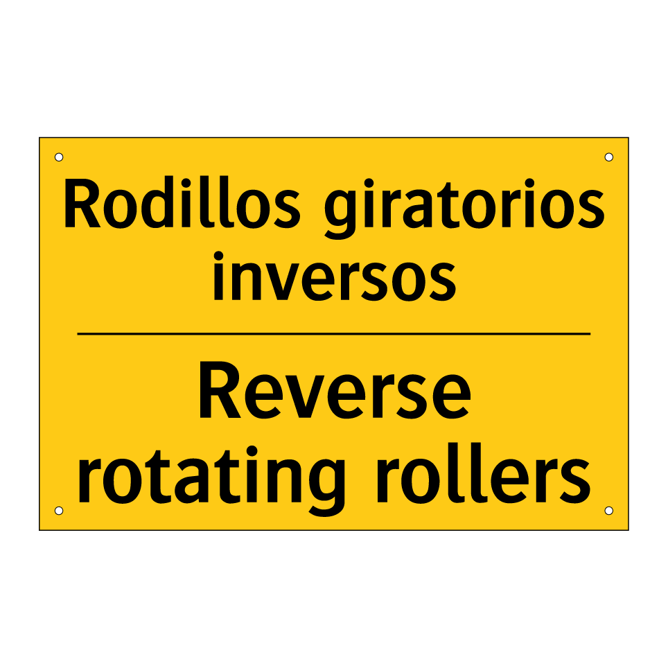 Rodillos giratorios inversos - Reverse rotating rollers