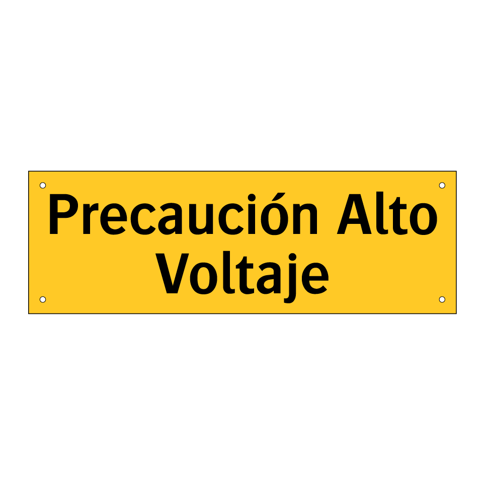 Precaución Alto Voltaje