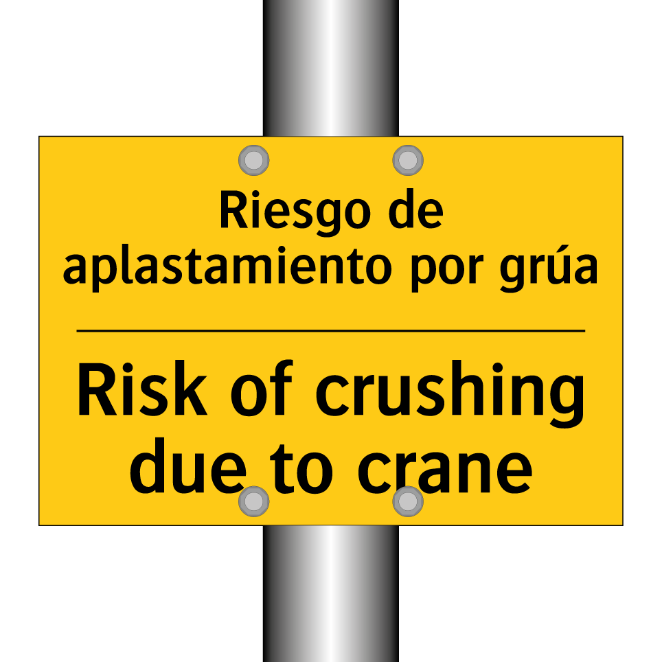 Riesgo de aplastamiento por grúa - Risk of crushing due to crane