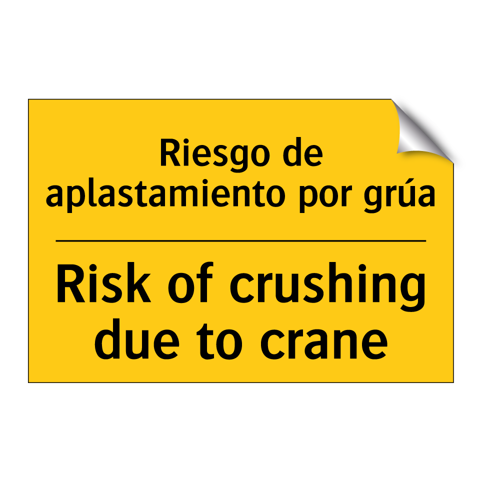 Riesgo de aplastamiento por grúa - Risk of crushing due to crane