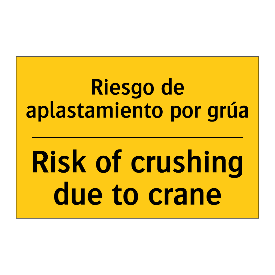 Riesgo de aplastamiento por grúa - Risk of crushing due to crane
