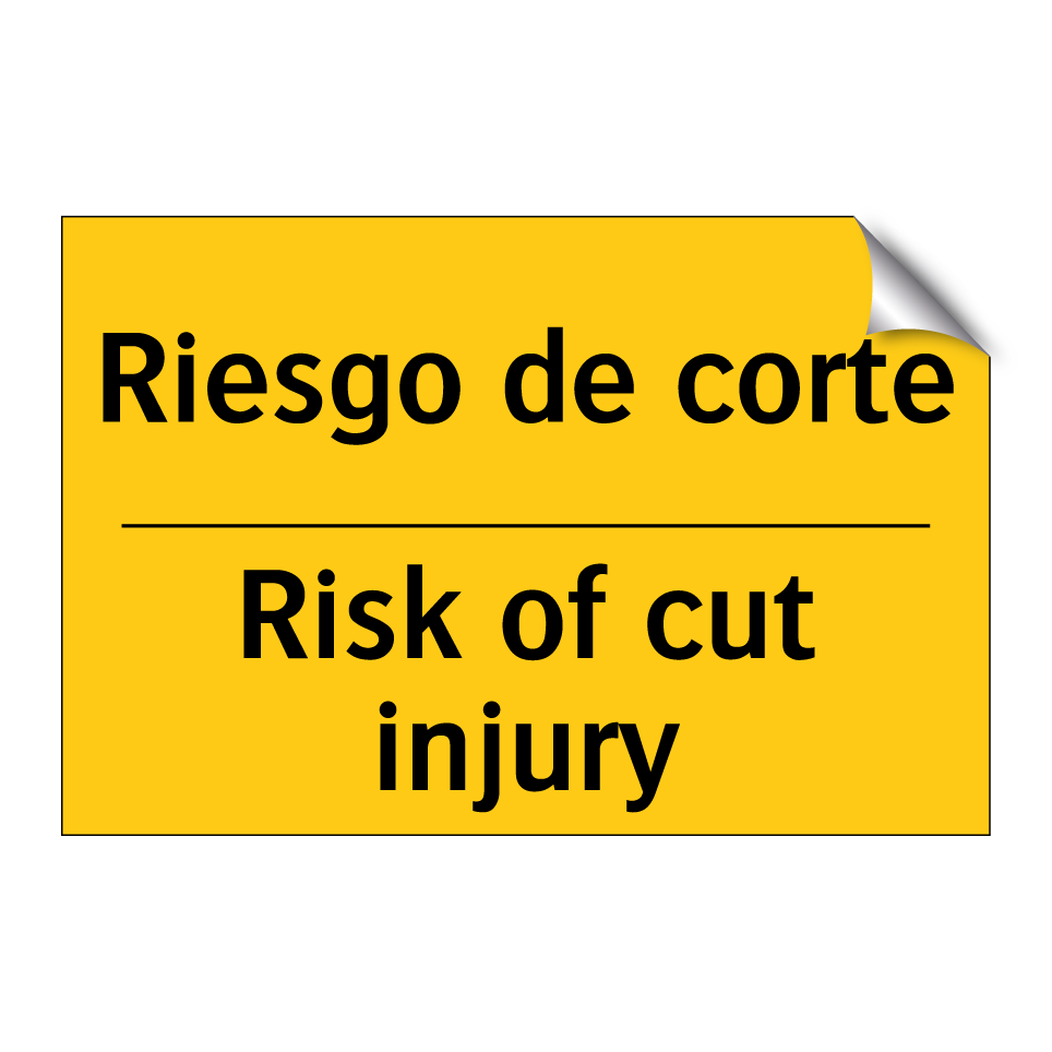 Riesgo de corte - Risk of cut injury