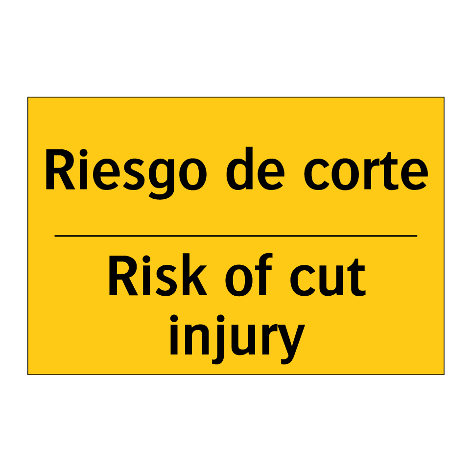 Riesgo de corte - Risk of cut injury