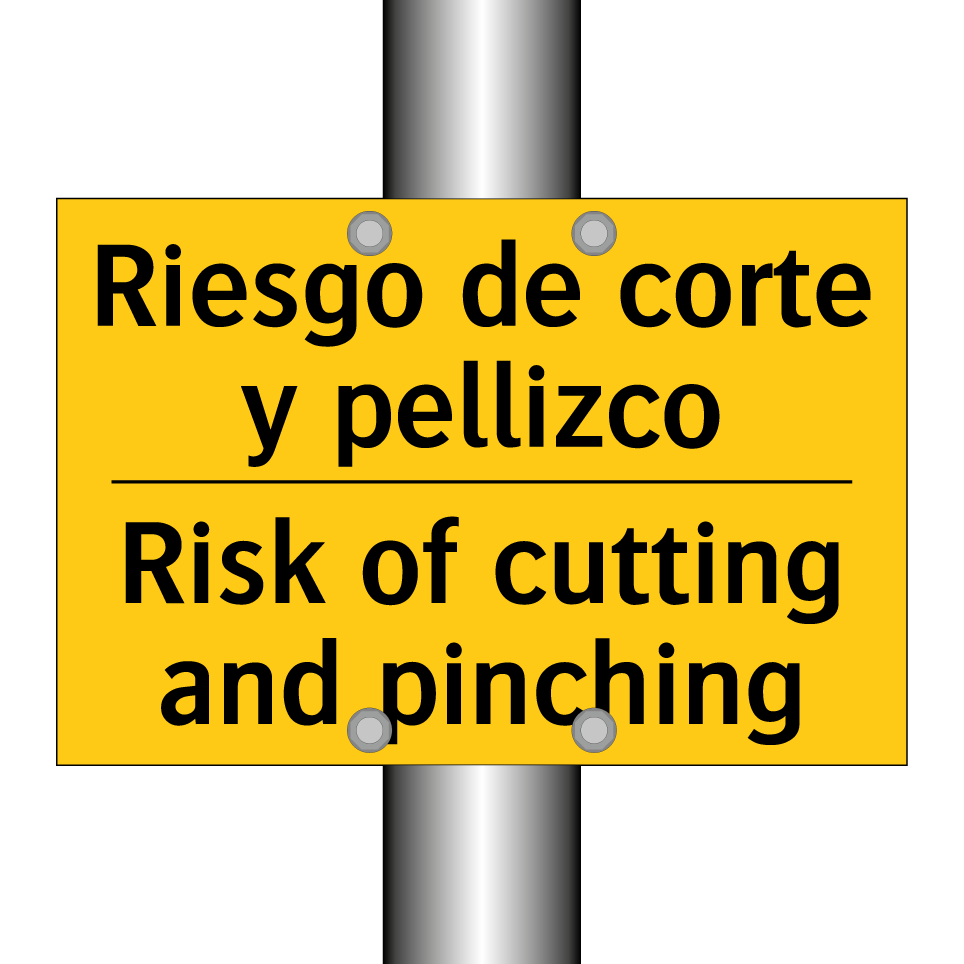 Riesgo de corte y pellizco - Risk of cutting and pinching