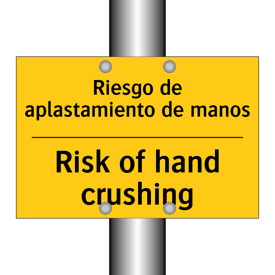Riesgo de aplastamiento de manos - Risk of hand crushing