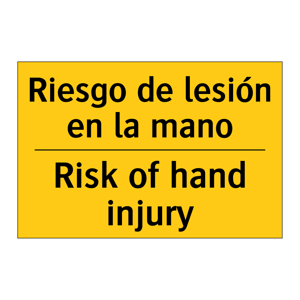Riesgo de lesión en la mano - Risk of hand injury