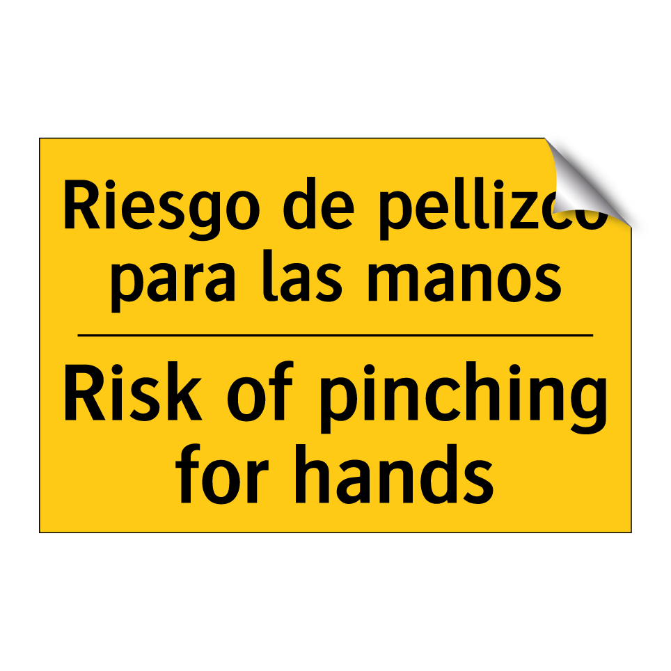Riesgo de pellizco para las manos - Risk of pinching for hands
