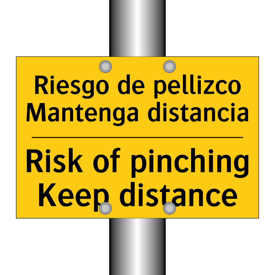 Riesgo de pellizco Mantenga distancia - Risk of pinching Keep distance