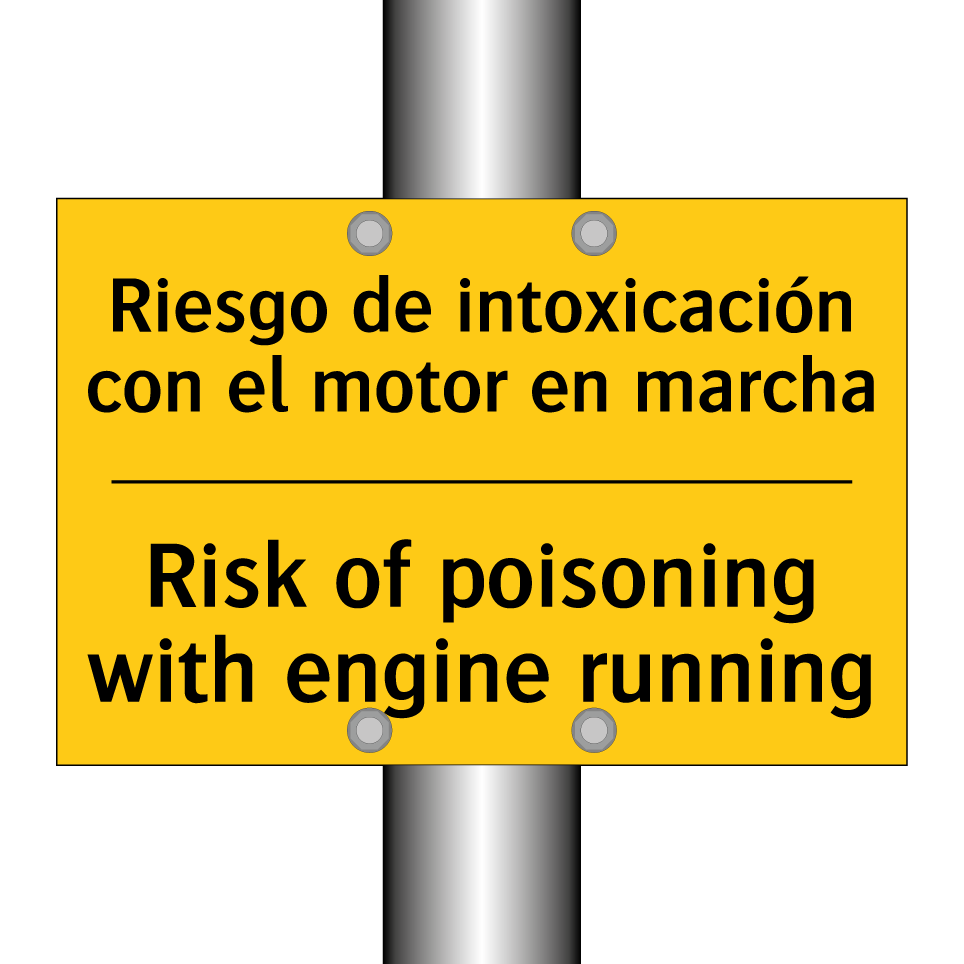 Riesgo de intoxicación con el motor en marcha - Risk of poisoning with engine running