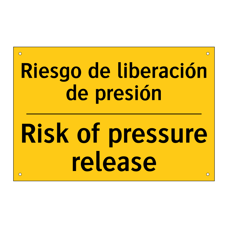Riesgo de liberación de presión - Risk of pressure release