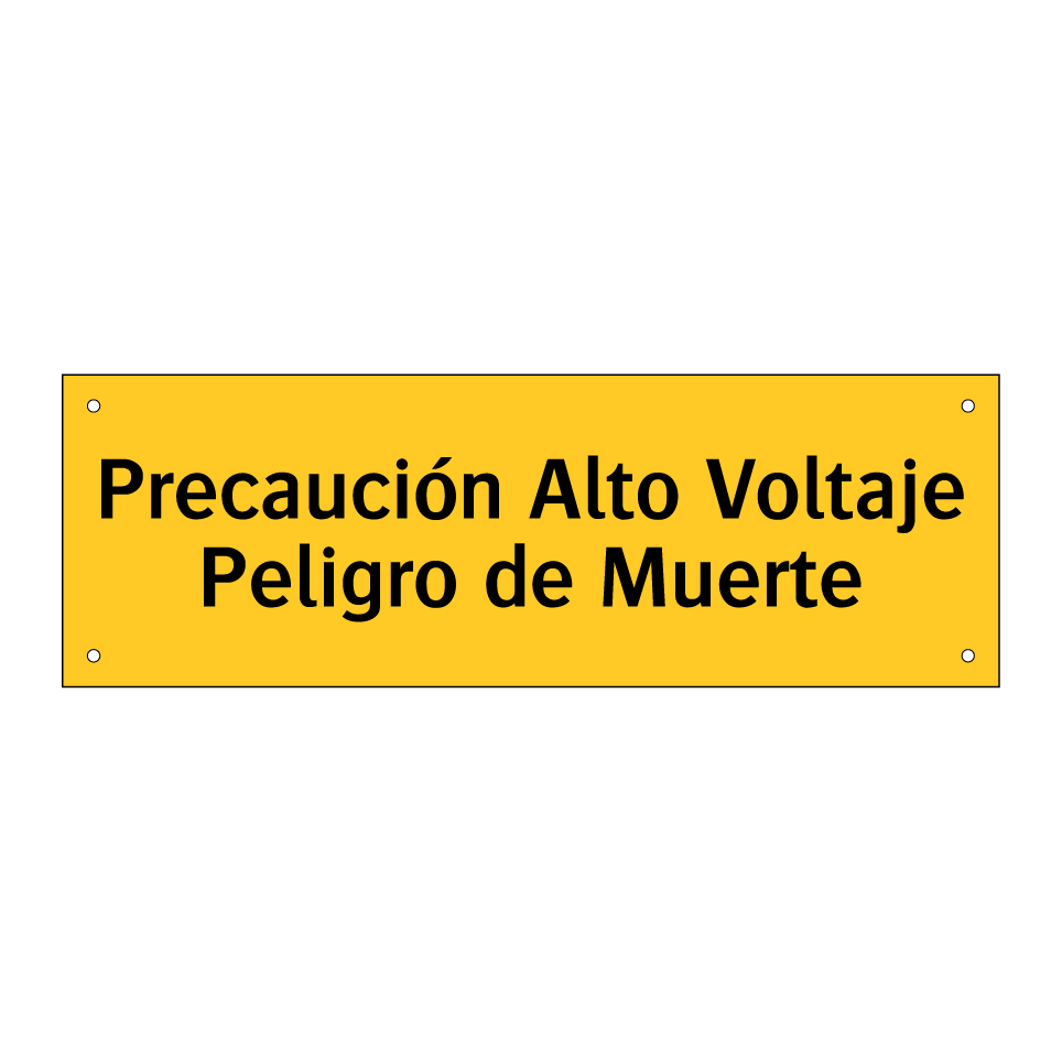 Precaución Alto Voltaje Peligro de Muerte