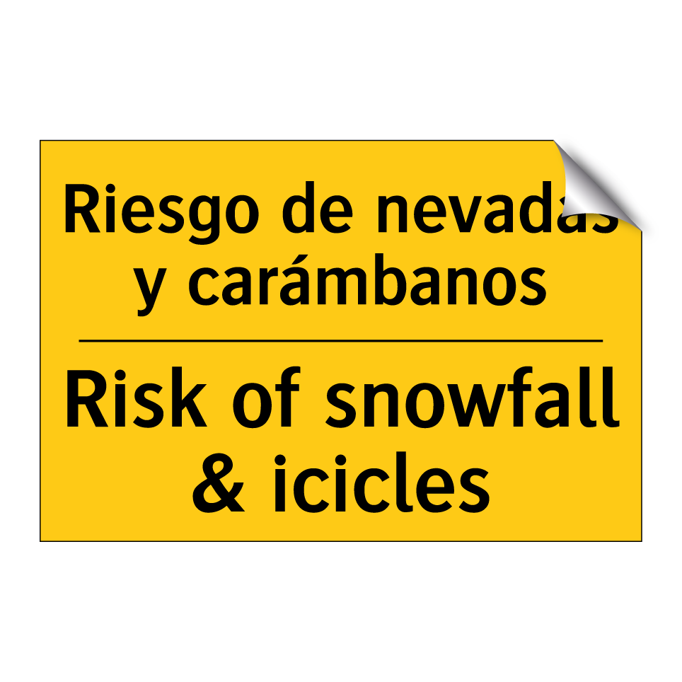 Riesgo de nevadas y carámbanos - Risk of snowfall & icicles