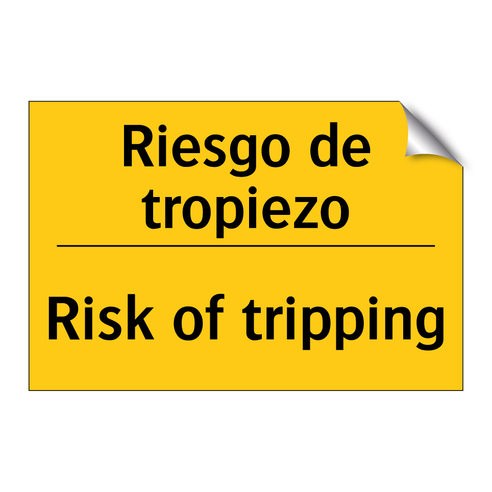Riesgo de tropiezo - Risk of tripping