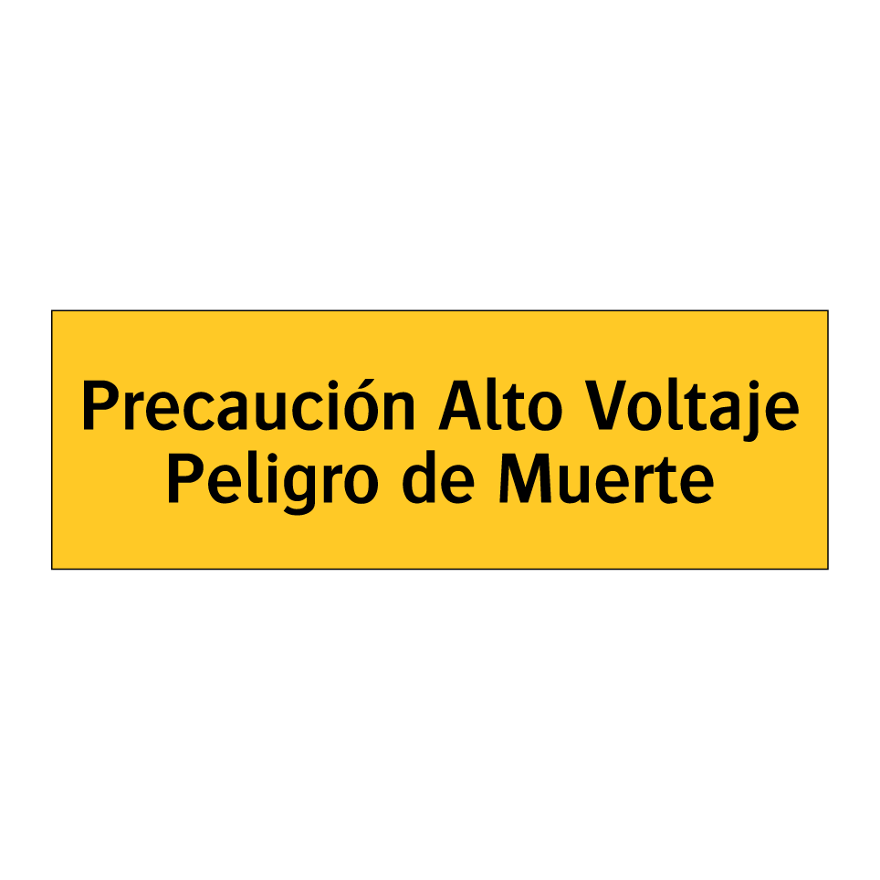 Precaución Alto Voltaje Peligro de Muerte