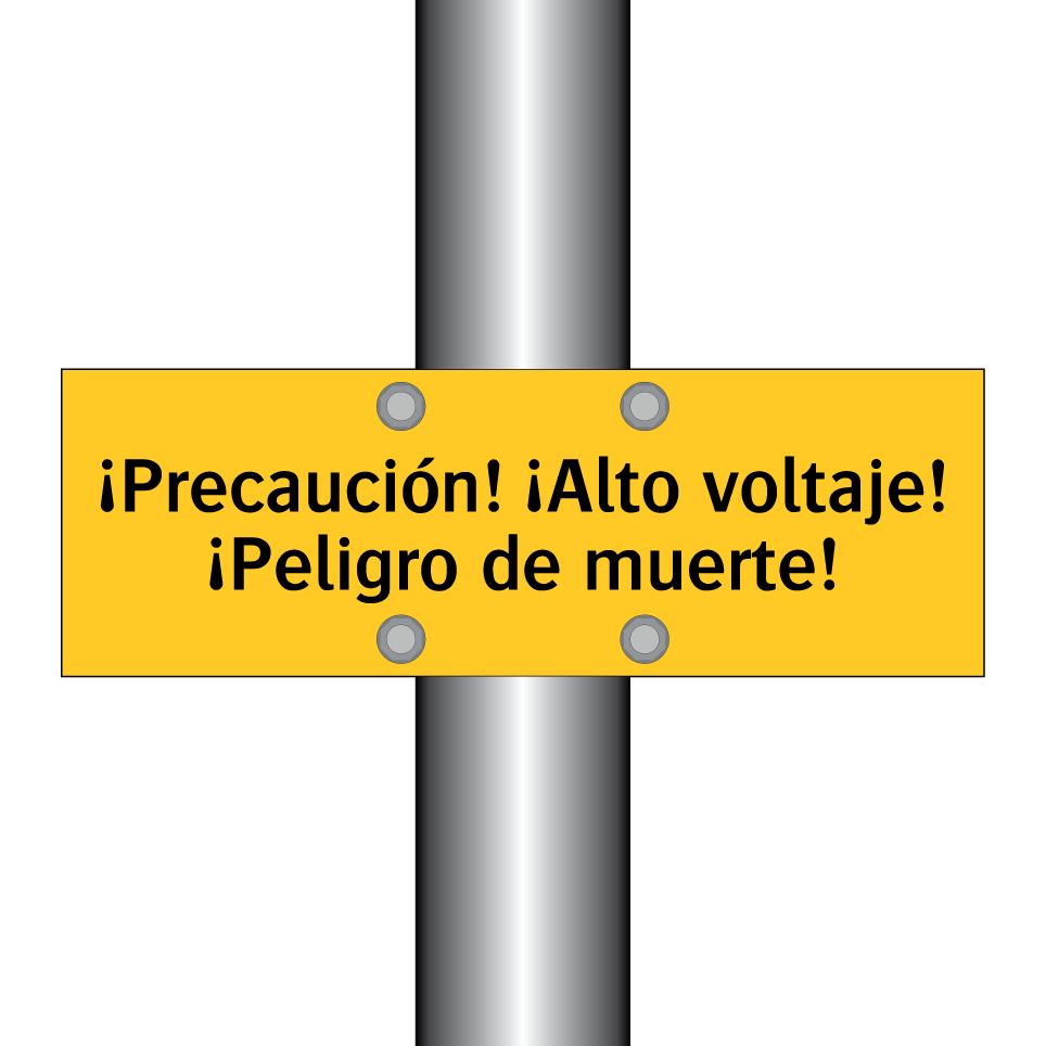 ¡Precaución! ¡Alto voltaje! ¡Peligro de muerte!