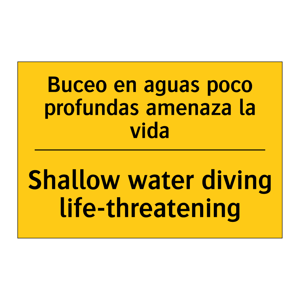 Buceo en aguas poco profundas amenaza la vida - Shallow water diving life-threatening