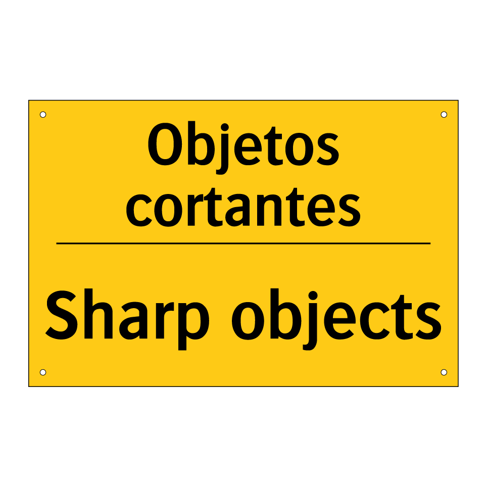 Objetos cortantes - Sharp objects