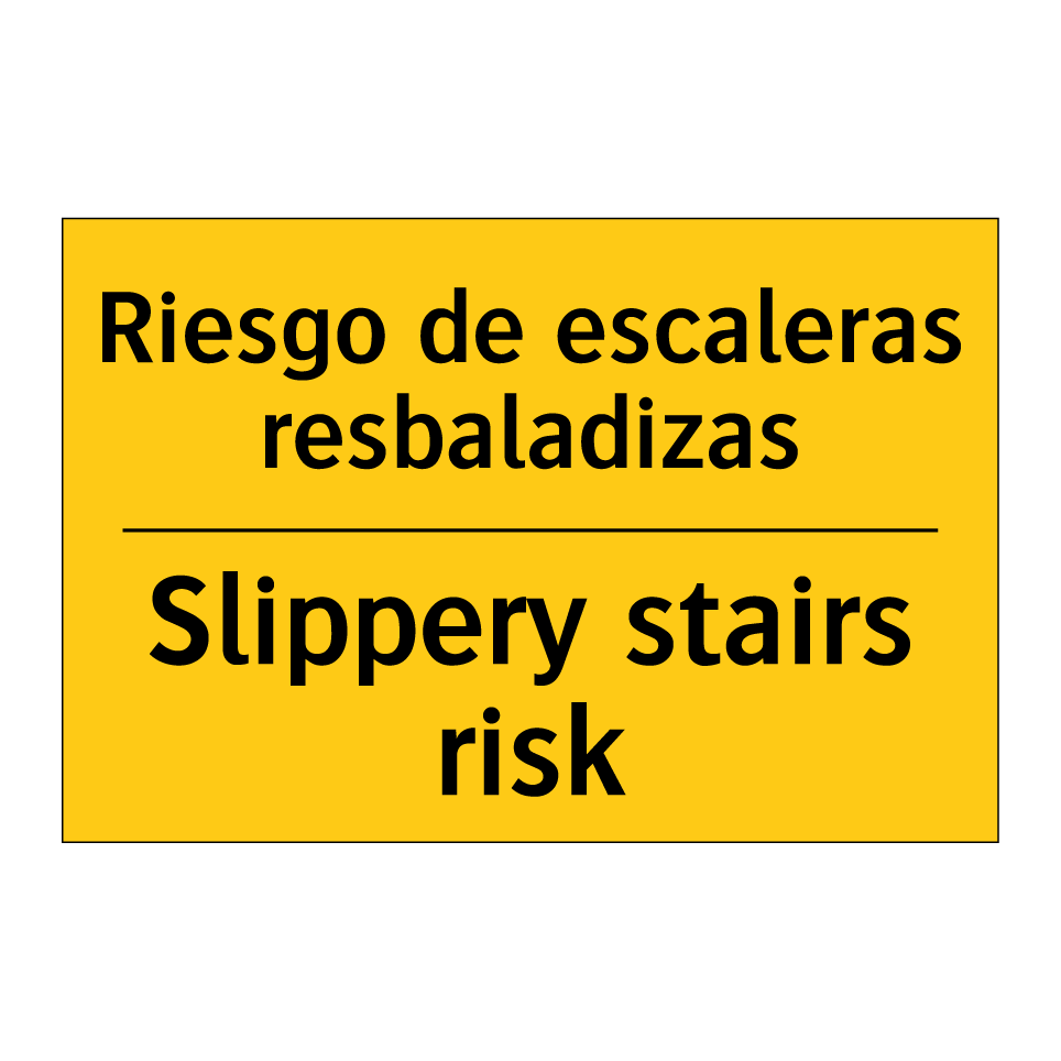 Riesgo de escaleras resbaladizas - Slippery stairs risk