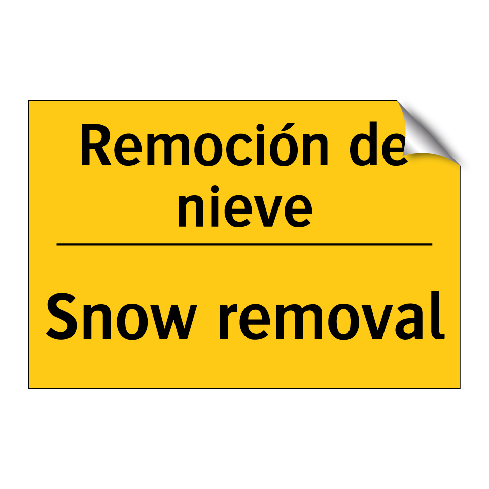 Remoción de nieve - Snow removal