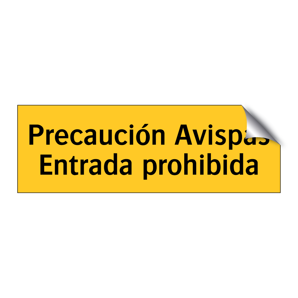 Precaución Avispas Entrada prohibida
