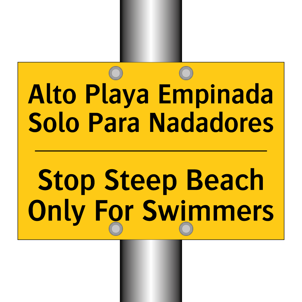 Alto Playa Empinada Solo Para Nadadores - Stop Steep Beach Only For Swimmers