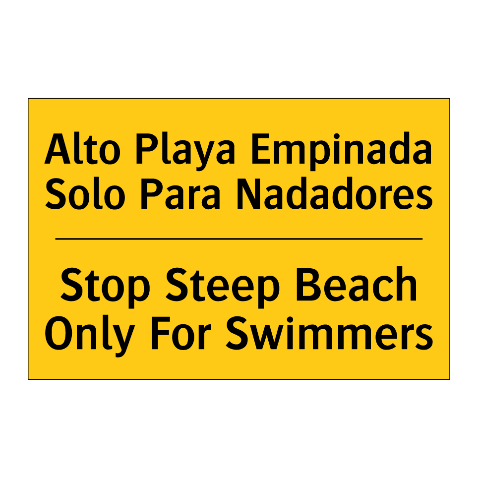 Alto Playa Empinada Solo Para Nadadores - Stop Steep Beach Only For Swimmers