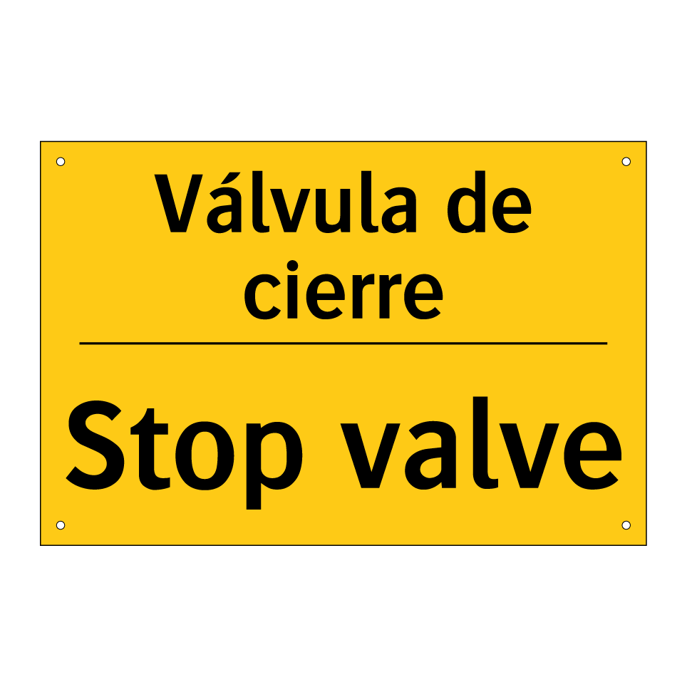 Válvula de cierre - Stop valve
