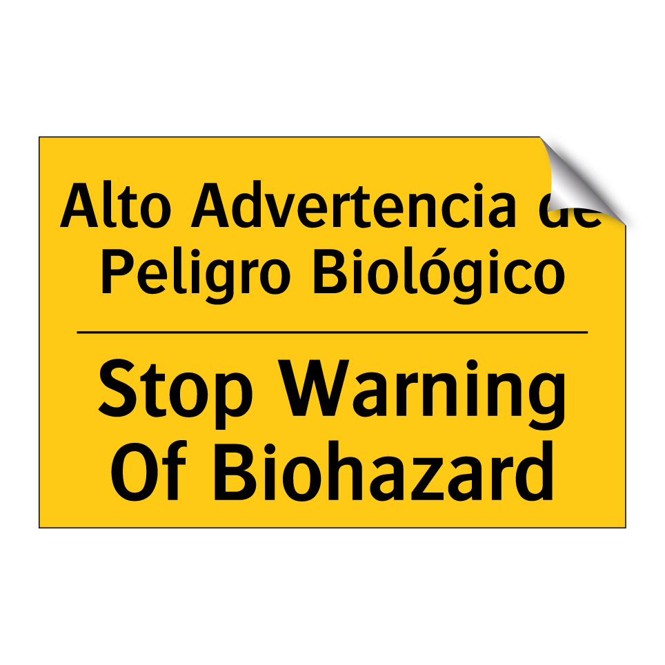 Alto Advertencia de Peligro Biológico - Stop Warning Of Biohazard