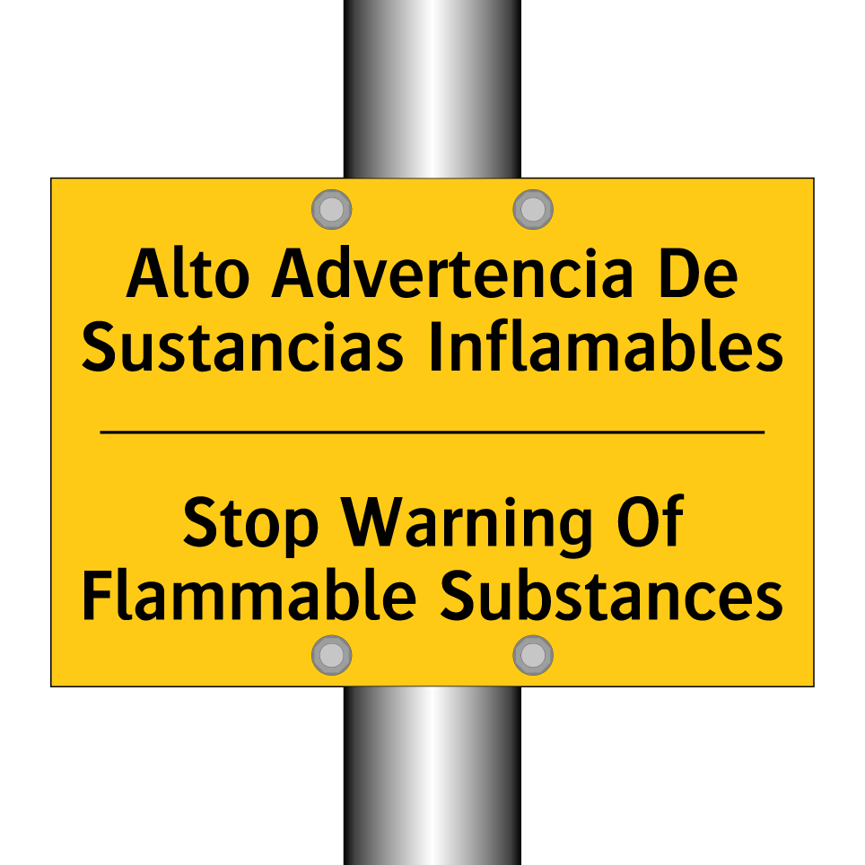 Alto Advertencia De Sustancias Inflamables - Stop Warning Of Flammable Substances
