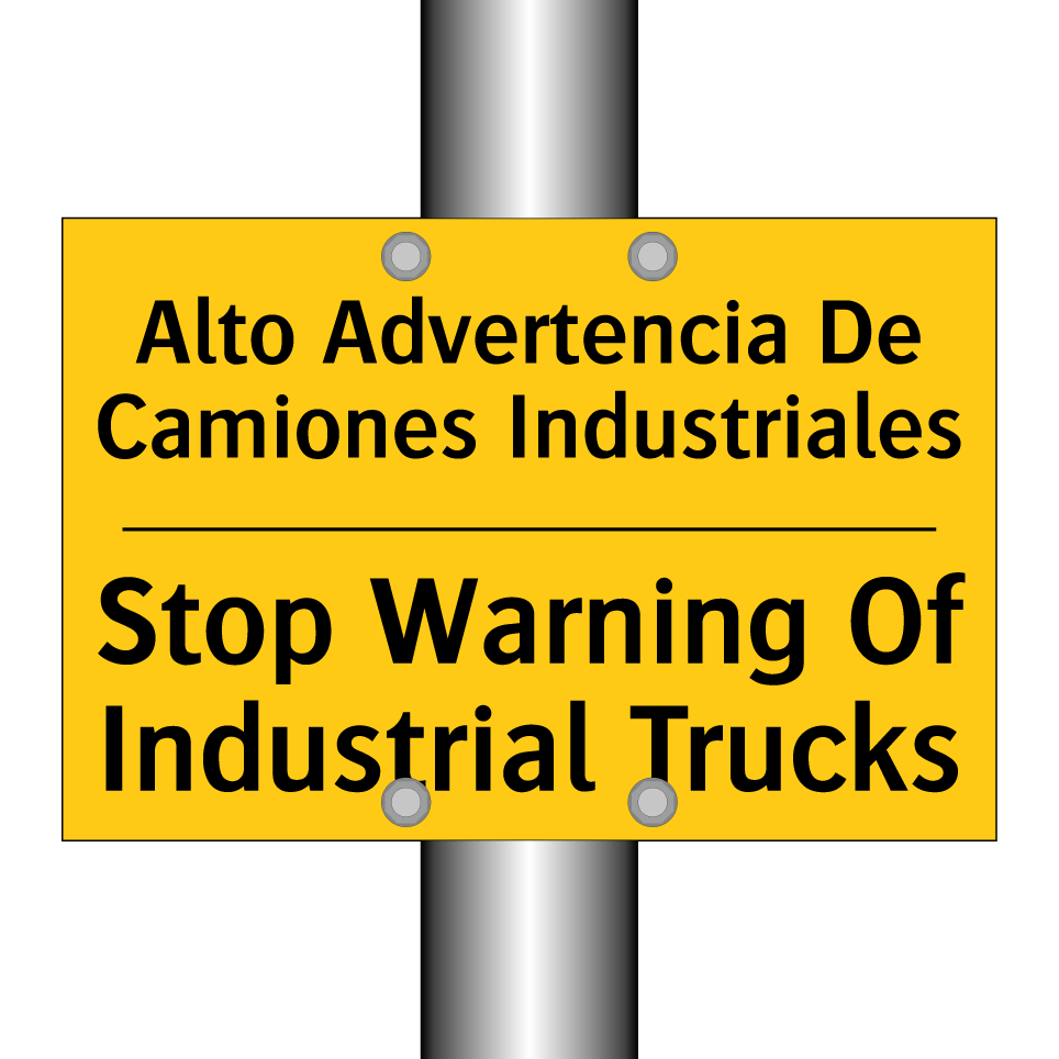 Alto Advertencia De Camiones Industriales - Stop Warning Of Industrial Trucks