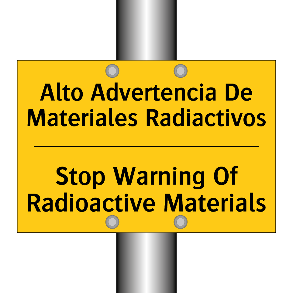 Alto Advertencia De Materiales Radiactivos - Stop Warning Of Radioactive Materials