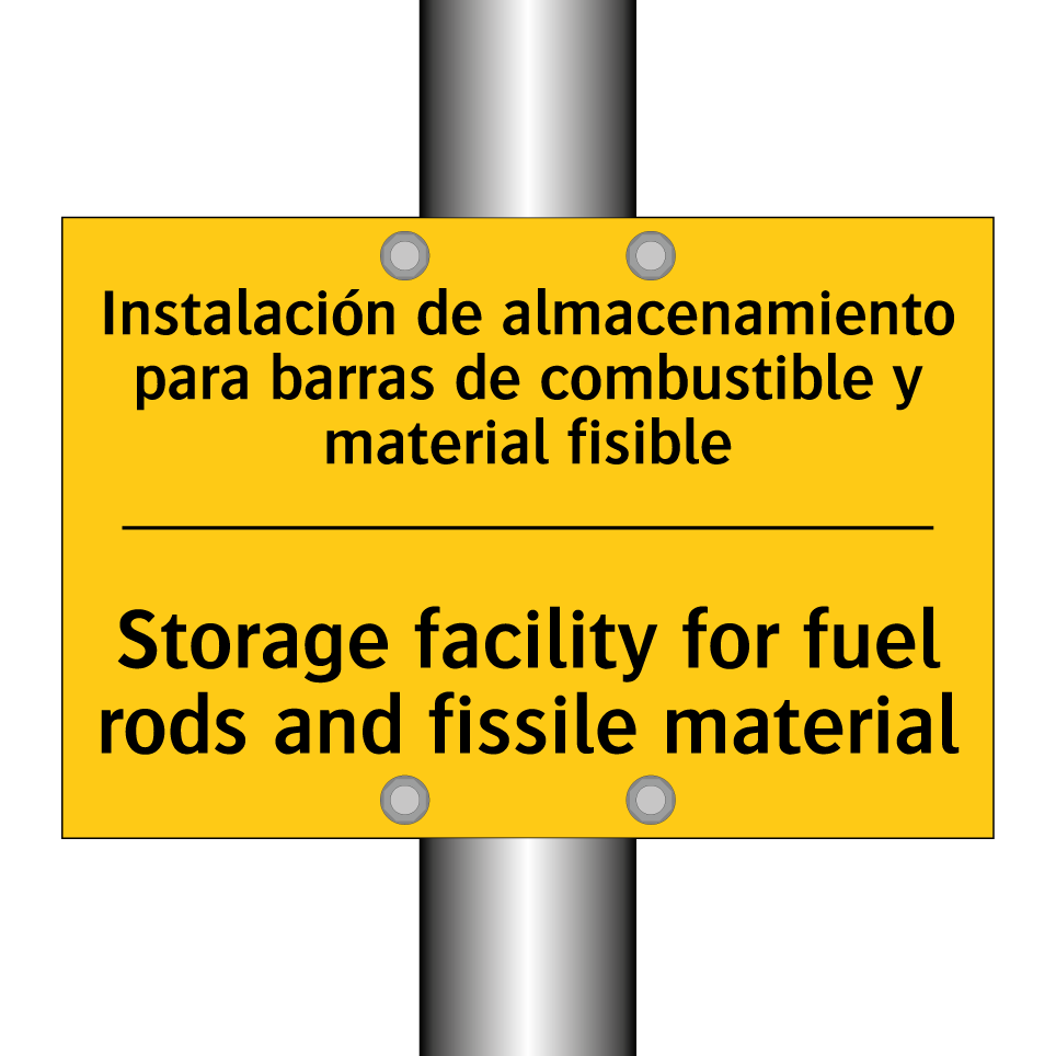 Instalación de almacenamiento para barras de combustible y material fisible - Storage facility for fuel rods and fissile material